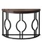 Industrial 43" Sofa Console Table Half Moon Shaped Console Accent Table